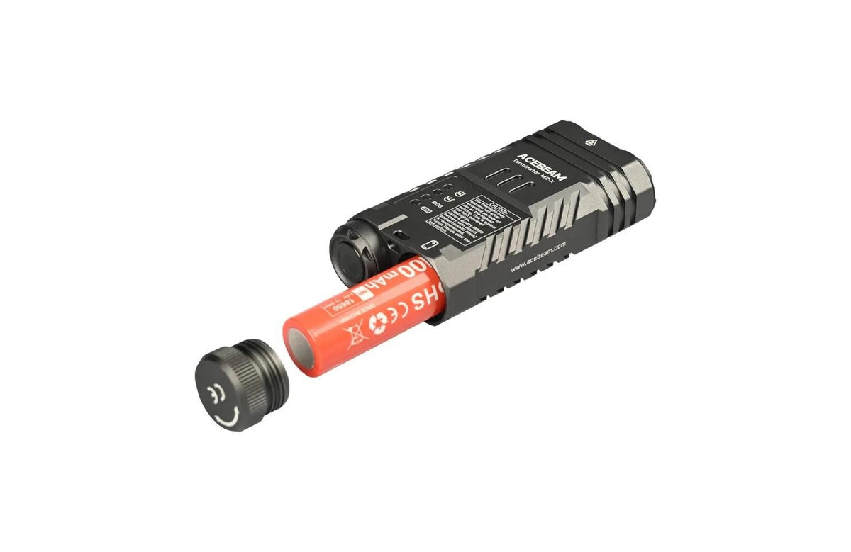 Dual Head LED Flashlight with RGB Colors and 3200 Lumens - Waterproof