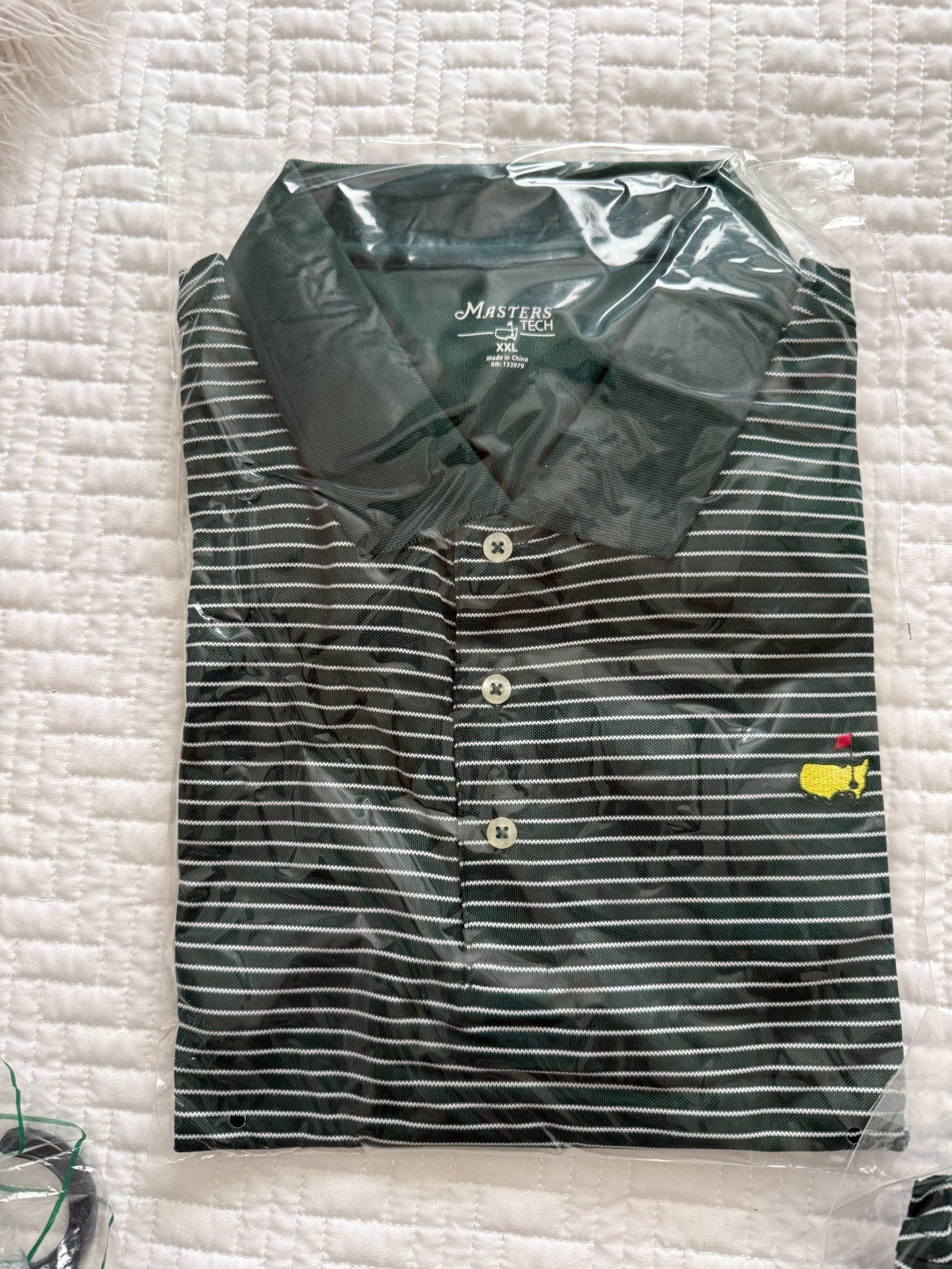Men's XXL Golf Polo Shirt - The Masters Tech Green Uniform Shirt