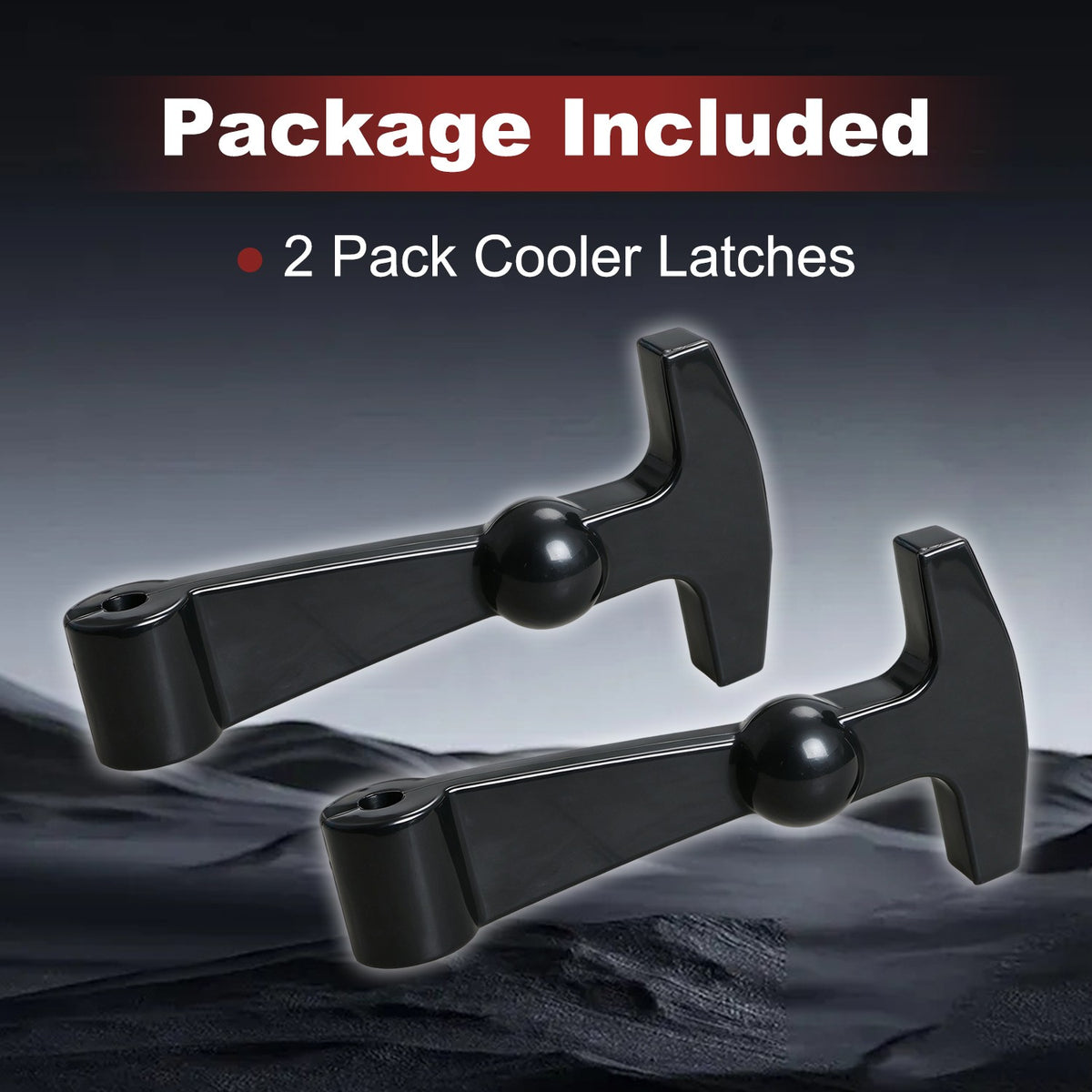 2 Pack Black Silicone Rubber Cooler Latches for YETI RTIC and Other Coolers