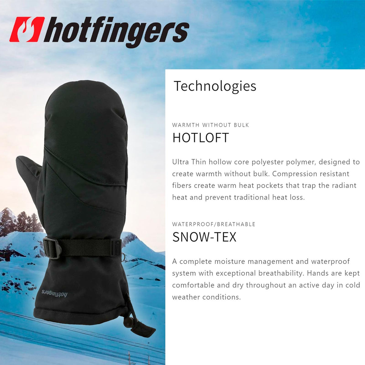 Women's Waterproof Snow Mittens with Insulation and Grip Control