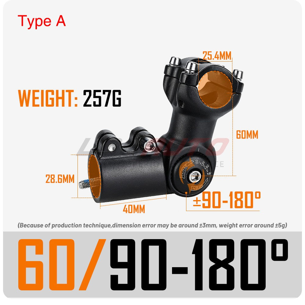 Adjustable Bicycle Handlebar Stem Riser for Mountain and Road Bikes - 25.4/31.8mm