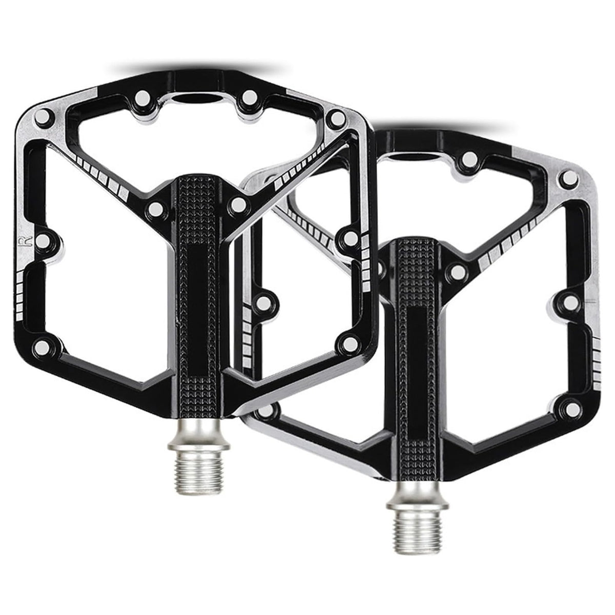 2 Pcs 4-Inch Aluminum Alloy Bike Pedals MTB Road Sealed Bearing