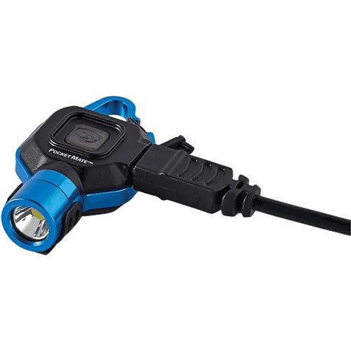 USB Rechargeable LED Flashlight 325 Lumens Compact Portable Blue