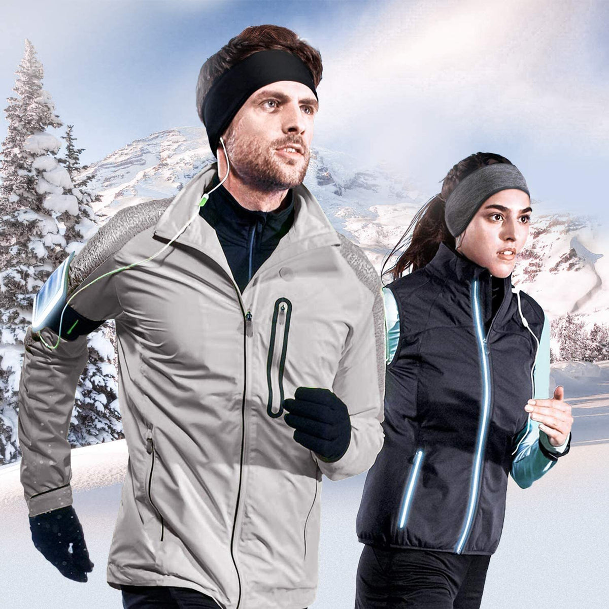 Winter Ear Warmer Headband for Women Men Fleece Ski Ear Muffs Sports