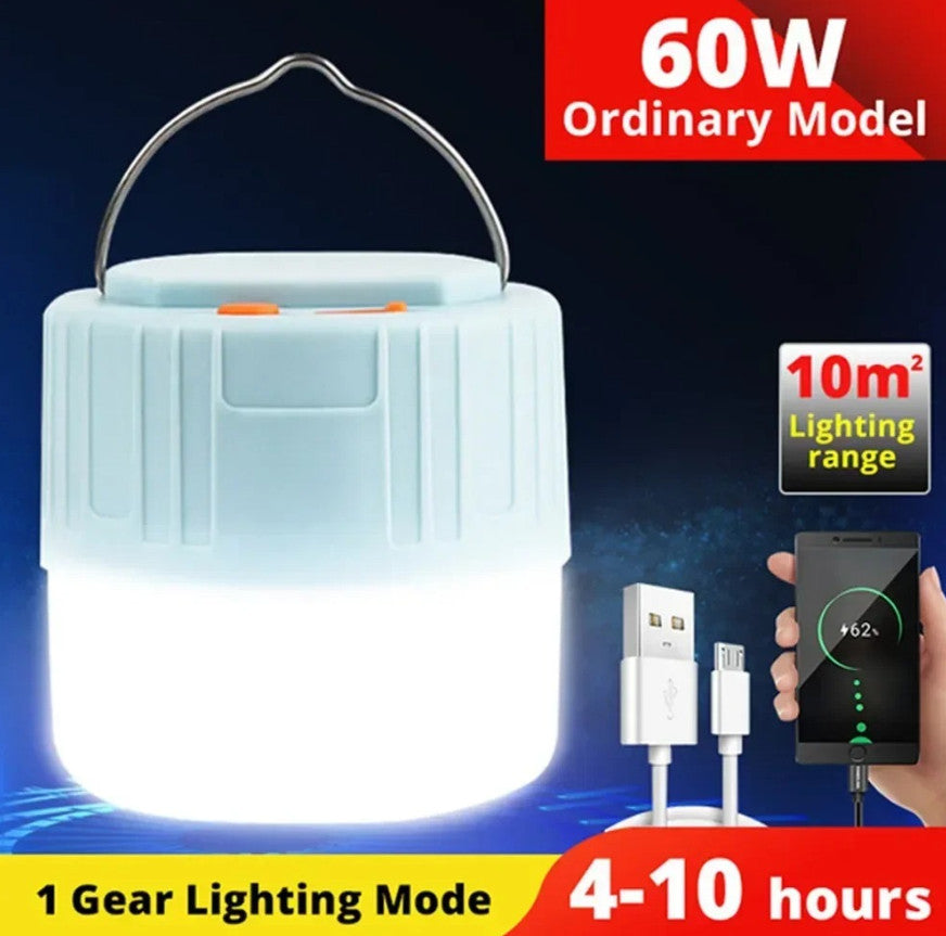 Solar LED Camping Lantern Power Bank Waterproof Emergency Light