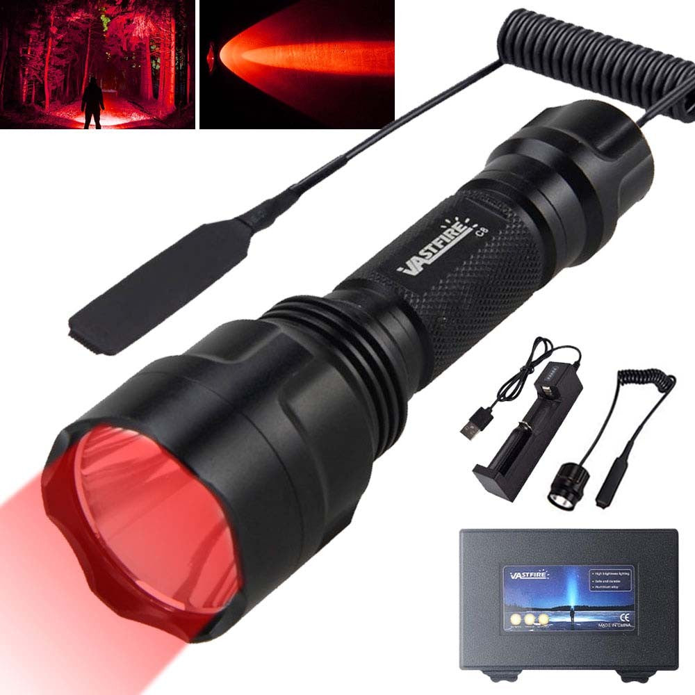 LED Predator Hunting Flashlight with Mount Set for Hog Coyote Varmint