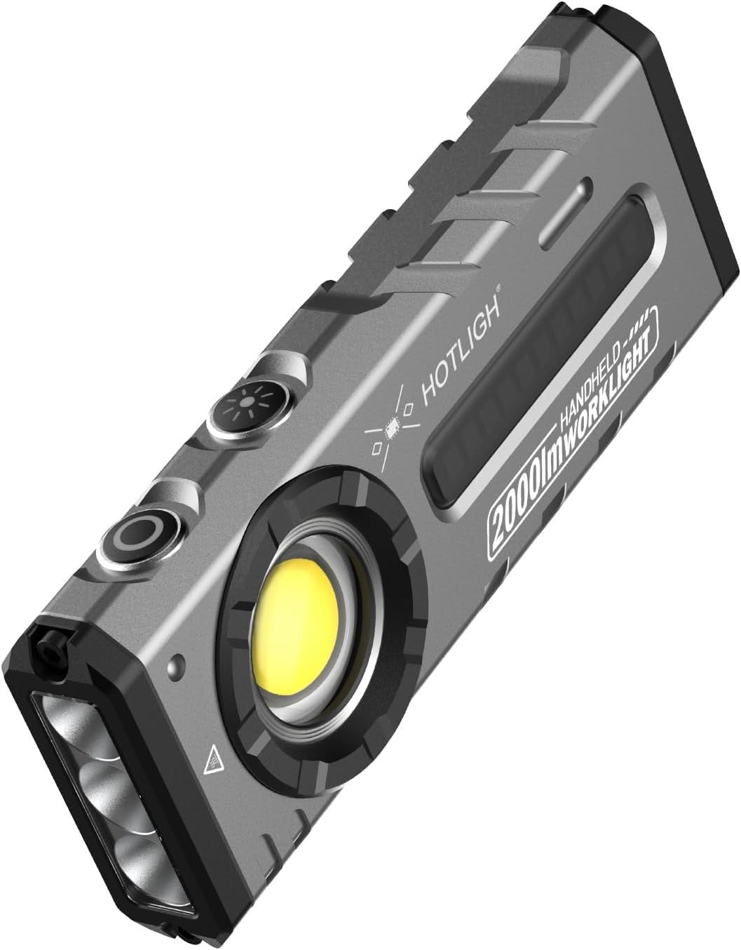 Rechargeable LED Flashlight with Magnetic Base, RGB & UV Light - 2000 Lumens