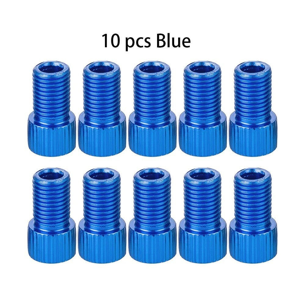 10 Color Presta to Schrader Valve Stem Adapter for Bicycle Tires