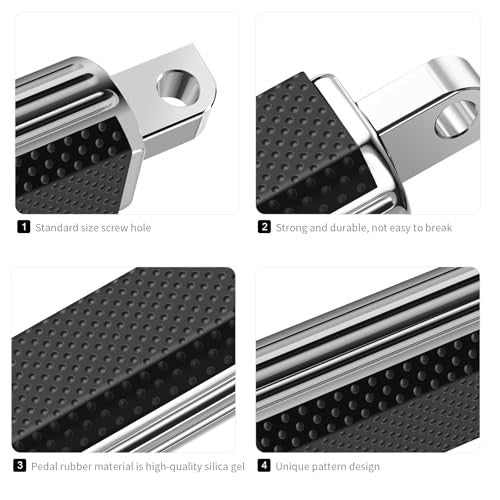 Heavy Duty Billet Aluminum Motorcycle Foot Pegs for Harley Davidson Touring Models