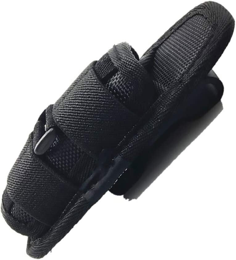 Tactical Flashlight Holster with 360° Rotatable Clip Belt Pouch for Outdoor Use