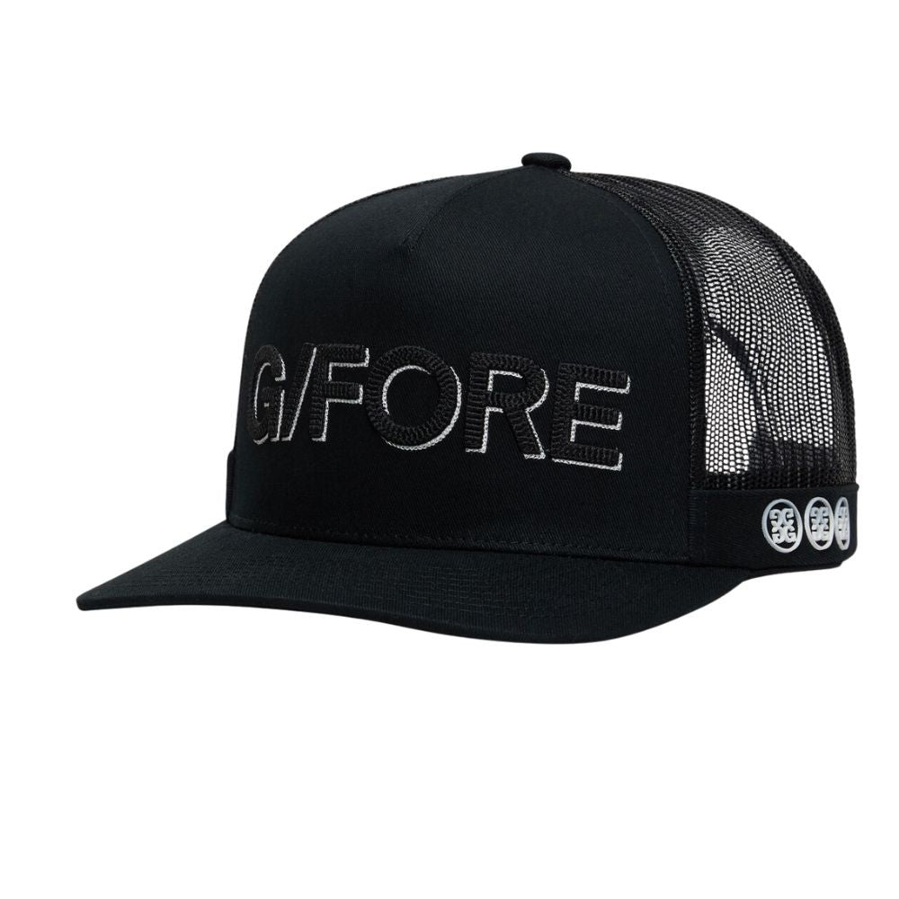 Men's Shadow Trucker Hat Golf Cap Onyx Adjustable Snapback