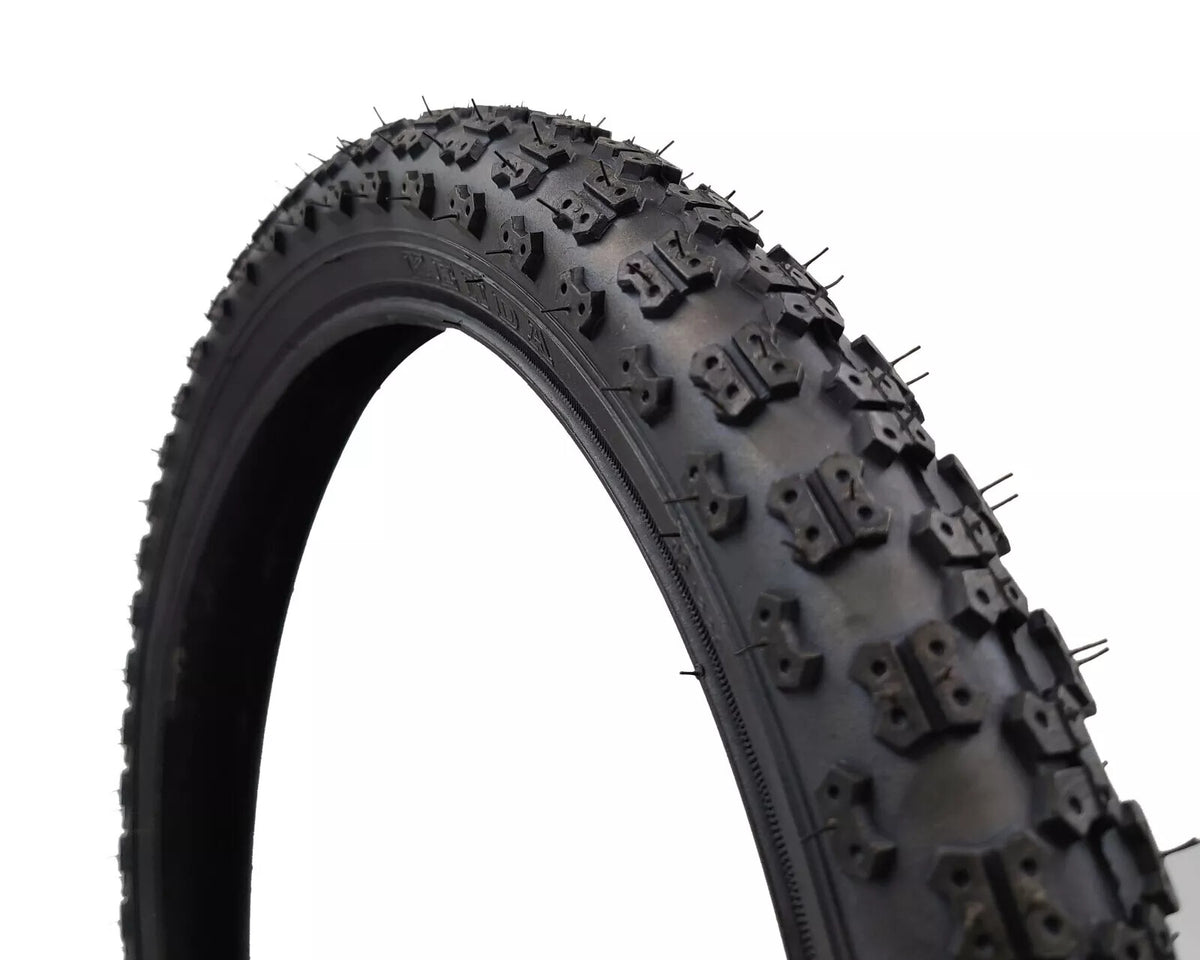 Kids BMX Bike Tire 14x2.125 Knobby Tread - Black or White, ISO 254
