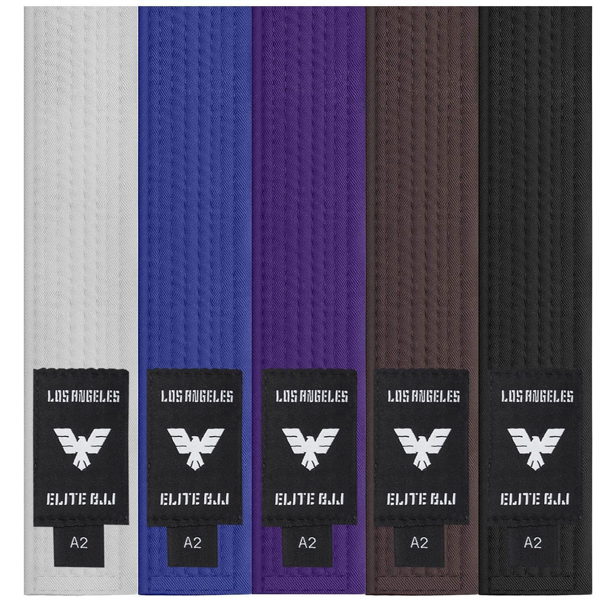 IBJJF Approved Brazilian Jiu Jitsu Belt for Adults Men & Women - Lightweight Cotton with Ranking Stripes