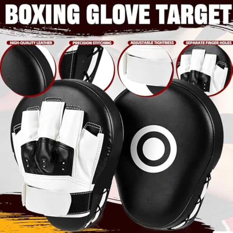 Martial Arts Sparring Gear Set with Punching Mitts and Kick Pads for Teens