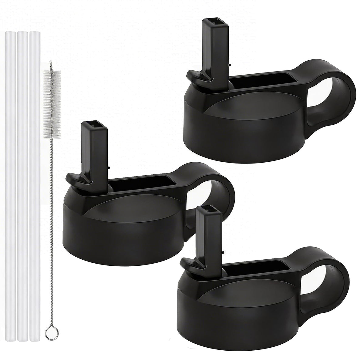 Straw & Spout Lid for Hydro Flask Wide Mouth Water Bottles - 3 Pack