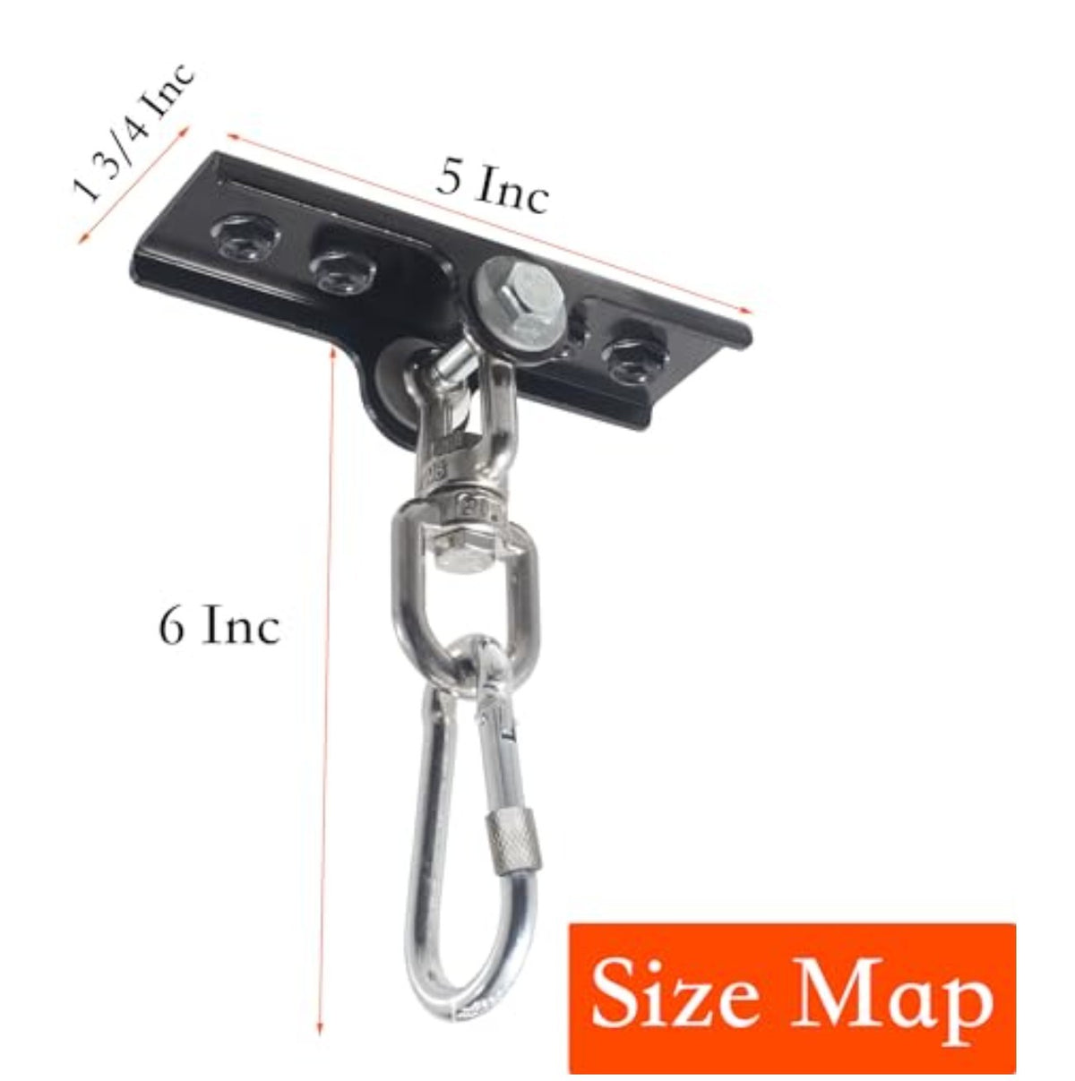 Heavy Duty Punching Bag Hanger with 360 Swivel Steel Ceiling Mount - 300 lbs