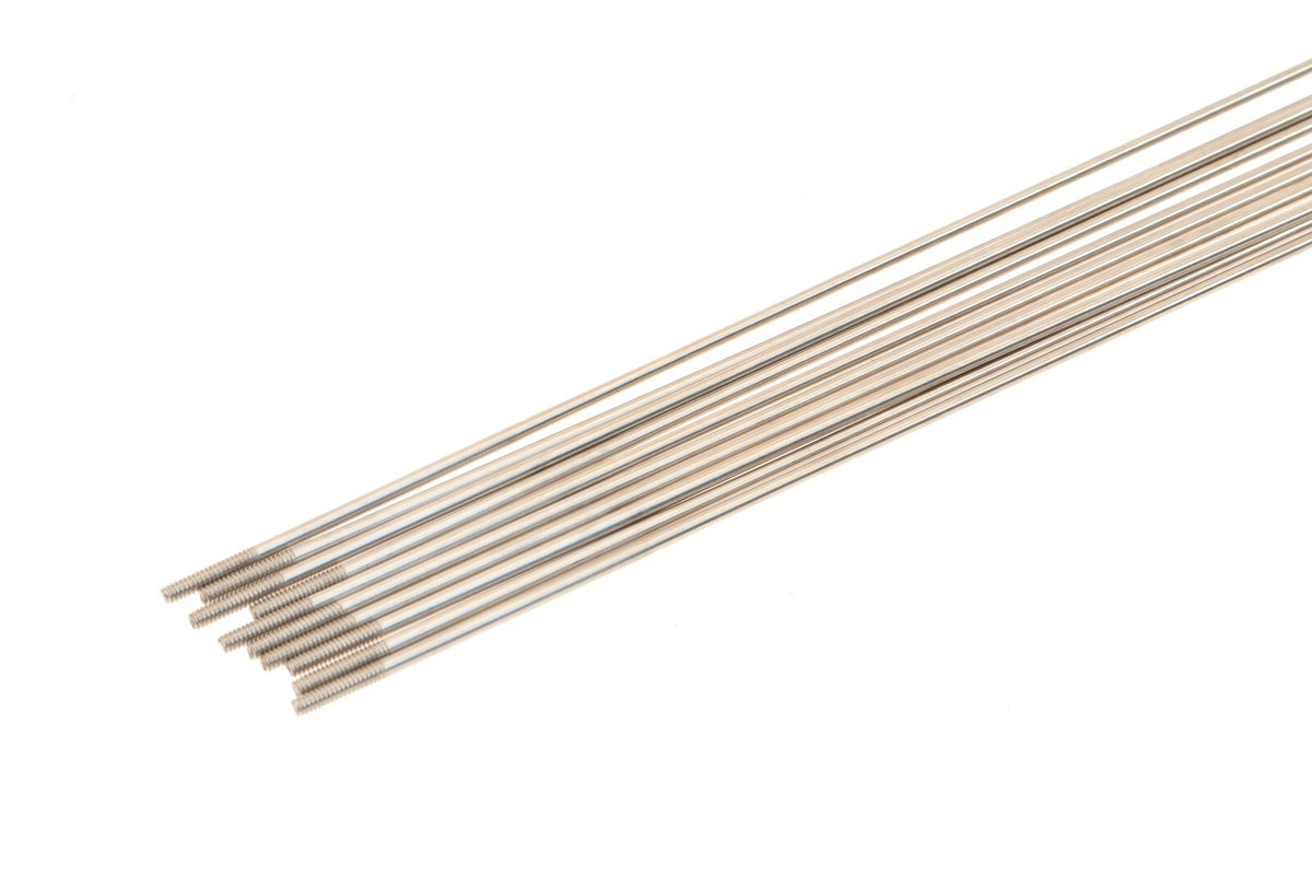Bike Wheel Spokes 269mm 14g Double-Butted Silver J-Bend Lot of 10