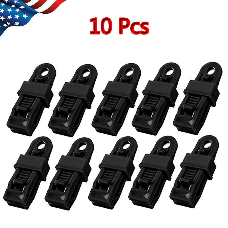 Heavy Duty Adjustable Locking Clips for Tarp Shade Cover Canvas Outdoor Use