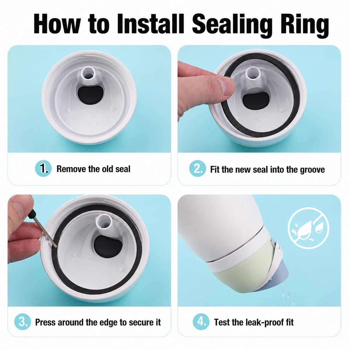 Replacement Silicone Water Bottle Gasket & Stopper Set for Owala 16-40oz