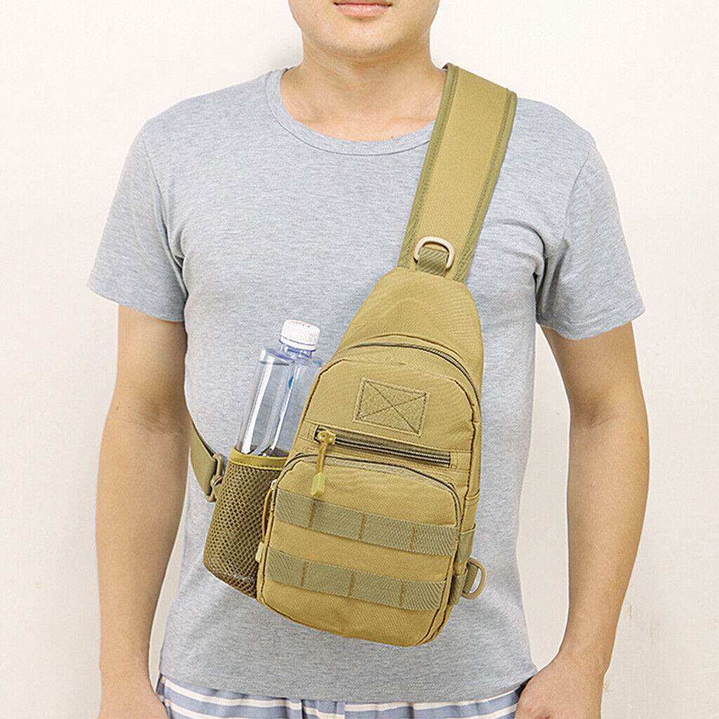 Outdoor Tactical Backpack Sling Bag with Molle Pouch Waist Pack
