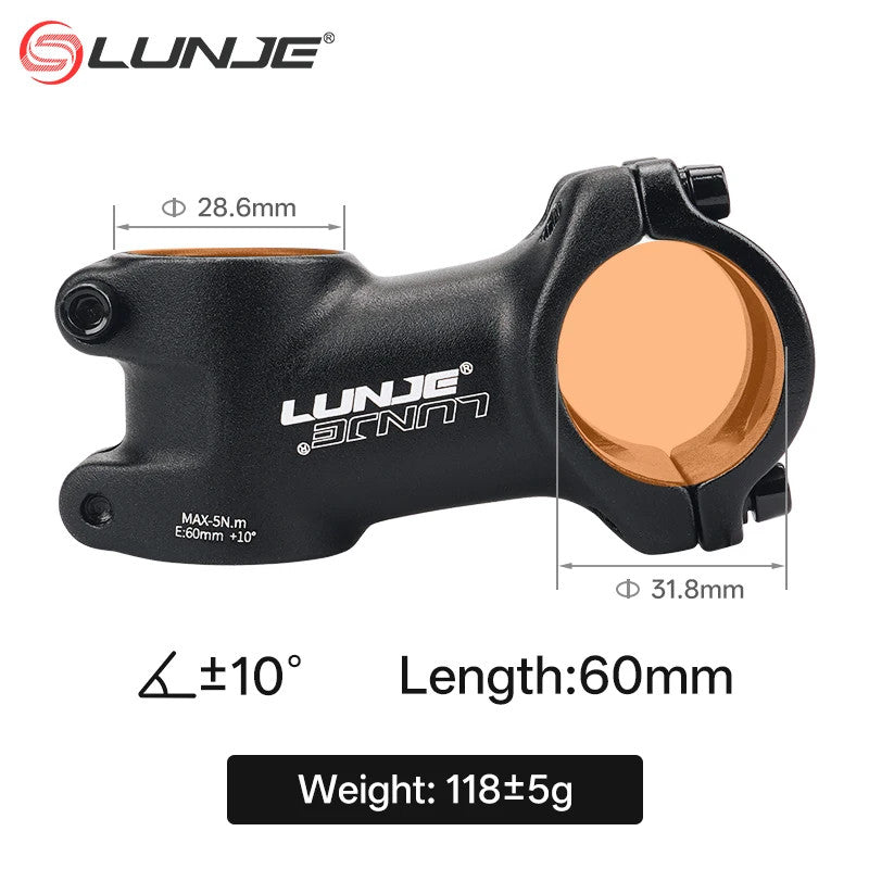 Ultralight MTB Bike Stem 10°-35° Angles for 31.8mm Handlebar, 60-110mm Lengths