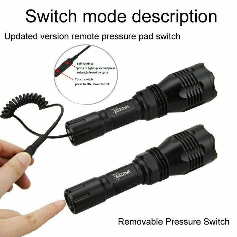 3-Color LED Predator Hunting Flashlight with Mounts - Green, Red, White