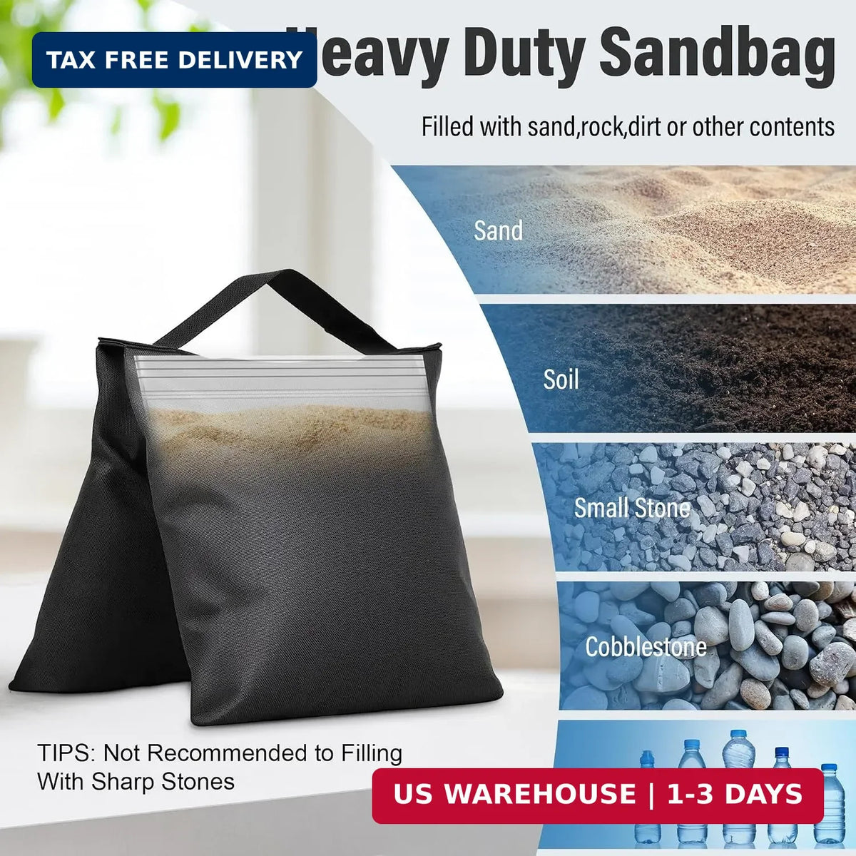 8 Pack Heavy Duty Sandbags for Photography Studio & Outdoor Stability