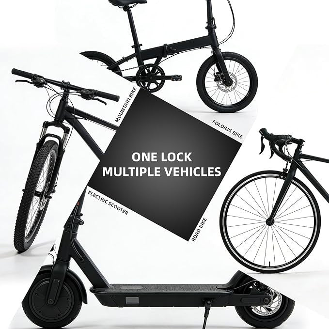 Bike Chain Lock 23.4 Inch Anti-Theft Security Lock with Key for Scooter and Bicycle