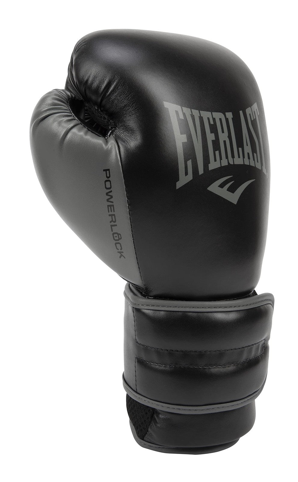 Everlast Powerlock 2 Boxing Gloves - Heavy Bag, 16 oz, Black & Gray