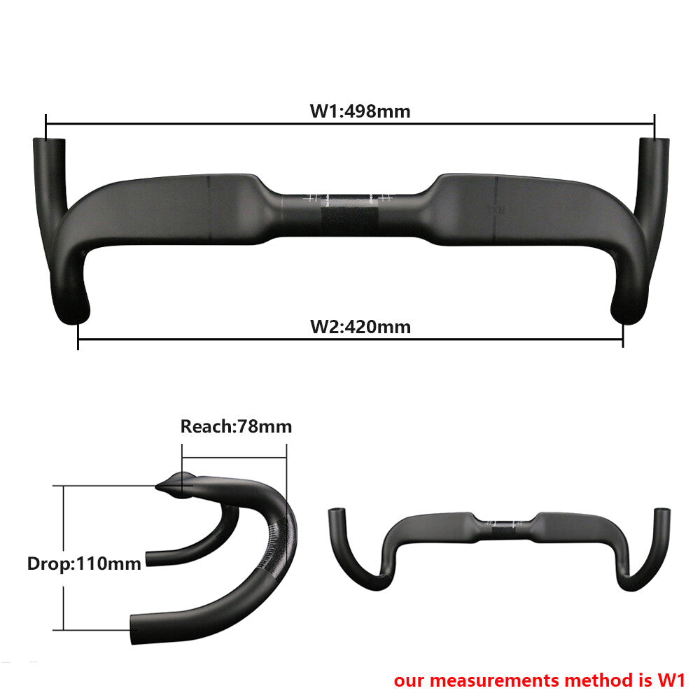 Carbon Drop Handlebar for Road Bike 31.8mm Inner Routing Racing Bicycle US Stock