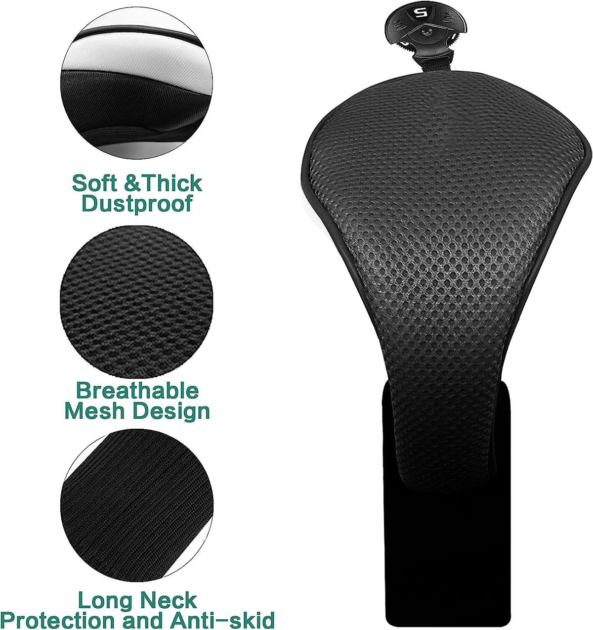 Golf Hybrid Head Cover Set 3 Interchangeable No Tag Finger Ten