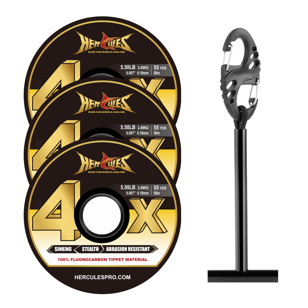 Fly Fishing Tippet Line Fluorocarbon & Nylon Spools - Multiple Sizes