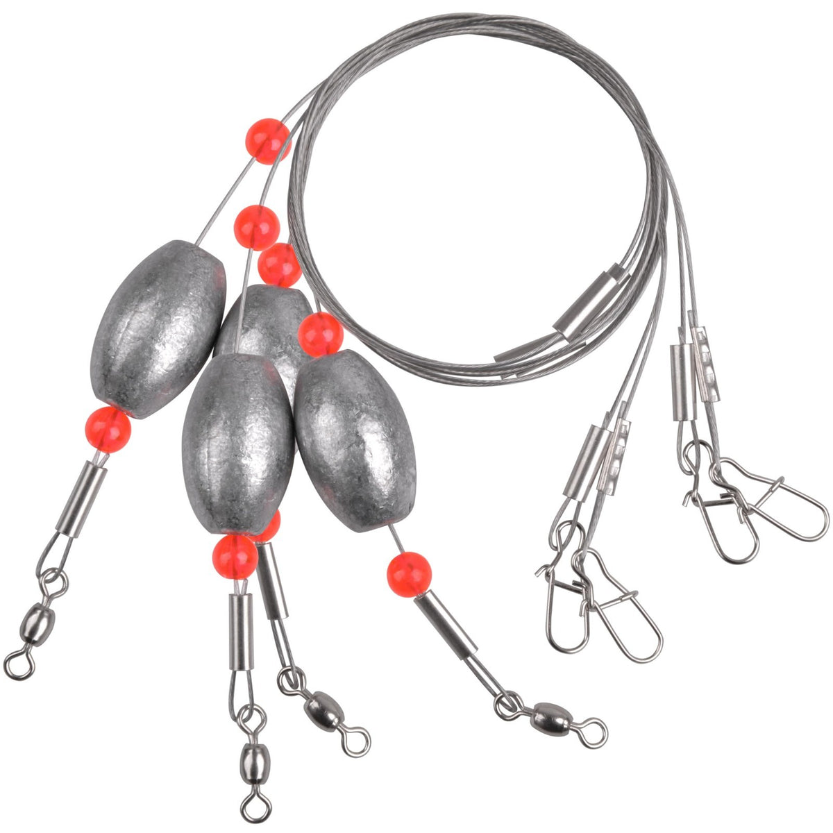 Saltwater Fishing Rig with Stainless Steel Wire for Catfish Flounder & Striped Bass