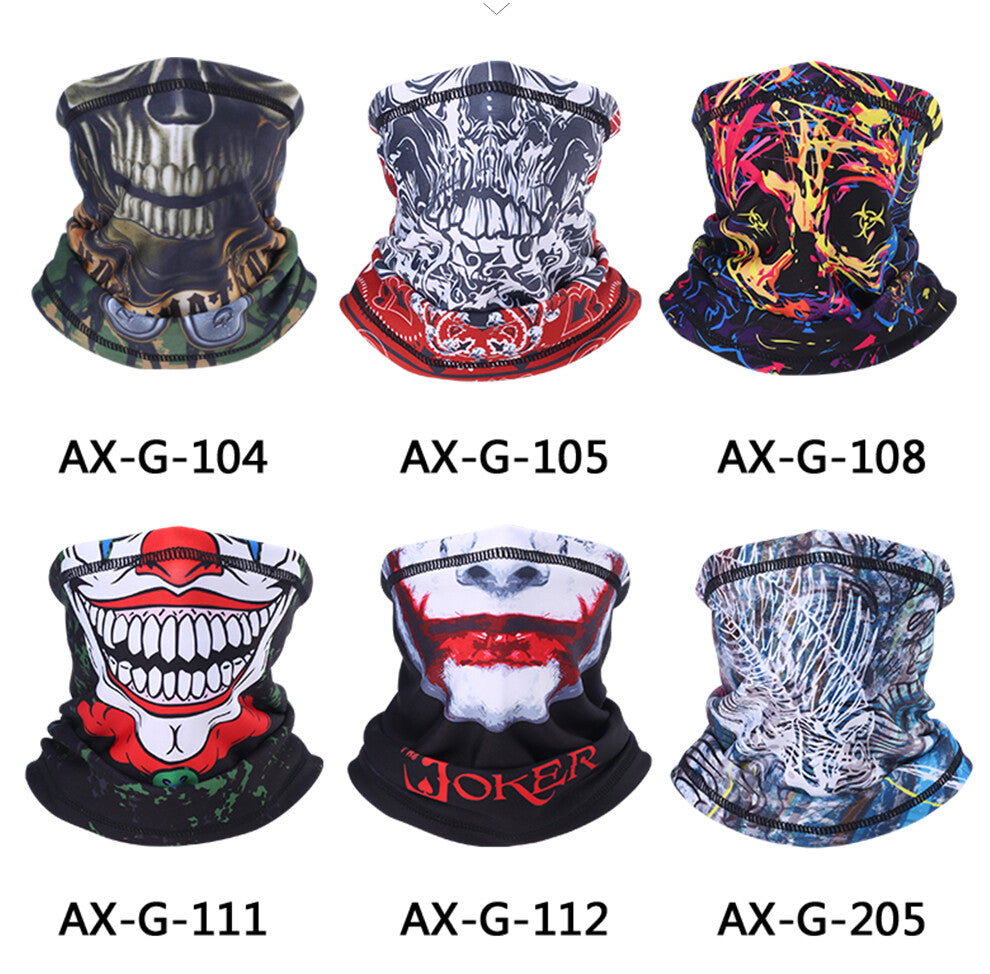 3D Print Fleece Neck Warmer Gaiter Winter Face Mask Scarf for Outdoor Sports