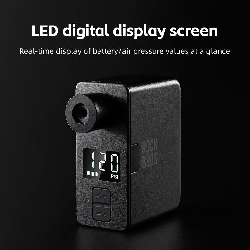 Portable Electric Bike Pump 120PSI with Digital Display & Type-C Charging