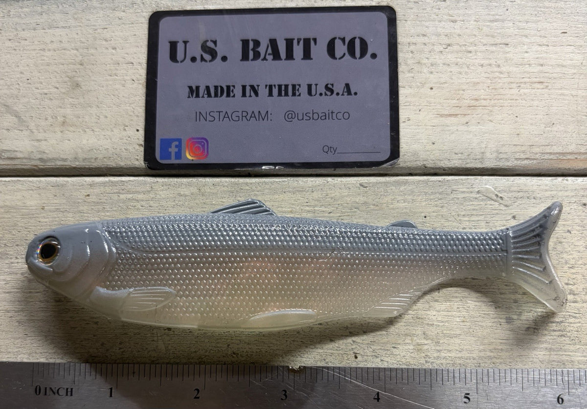 6-Inch Weedless Swimbait Red Ghost Shad Soft Plastic Lure