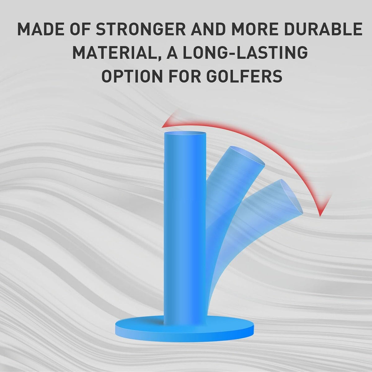 Rubber Golf Tees Set with Different Heights - Tee Holder for Driving Range & Practice