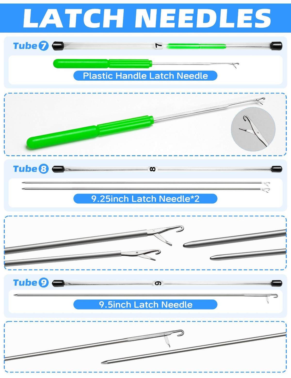 Spectra Threading & Splicing Needle Kit 21pcs for Line Splicing and Rigging