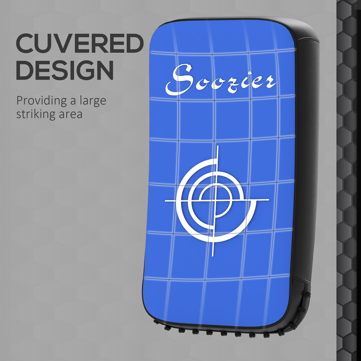 Muay Thai Kick Shield Punching Pad - Adjustable Curved Martial Arts Protection