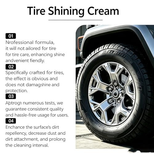 Car Tire Shine with Sponge - Glossy Tire Coating & Protection Paste