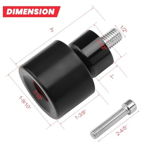 Motorcycle Rotatable Crash Bar End Sliders for Harley Davidson M12 Screws