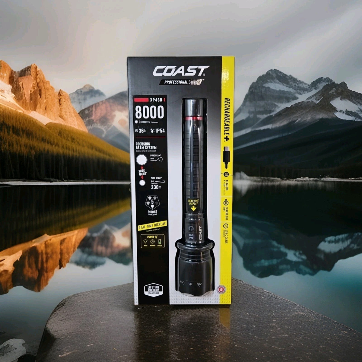 Coast 8000 Lumens Rechargeable LED Flashlight XP46R