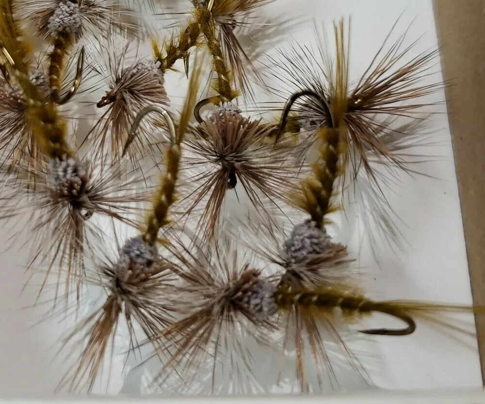 Fly Fishing Flies Callibaetis #12 Custom Tied Gray 1/2 Dozen