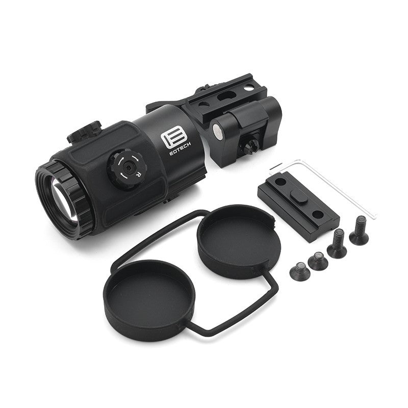 3X Weapon Scope Magnifier with Flip Mount for Red Dot Sights - Fits 20mm Rails