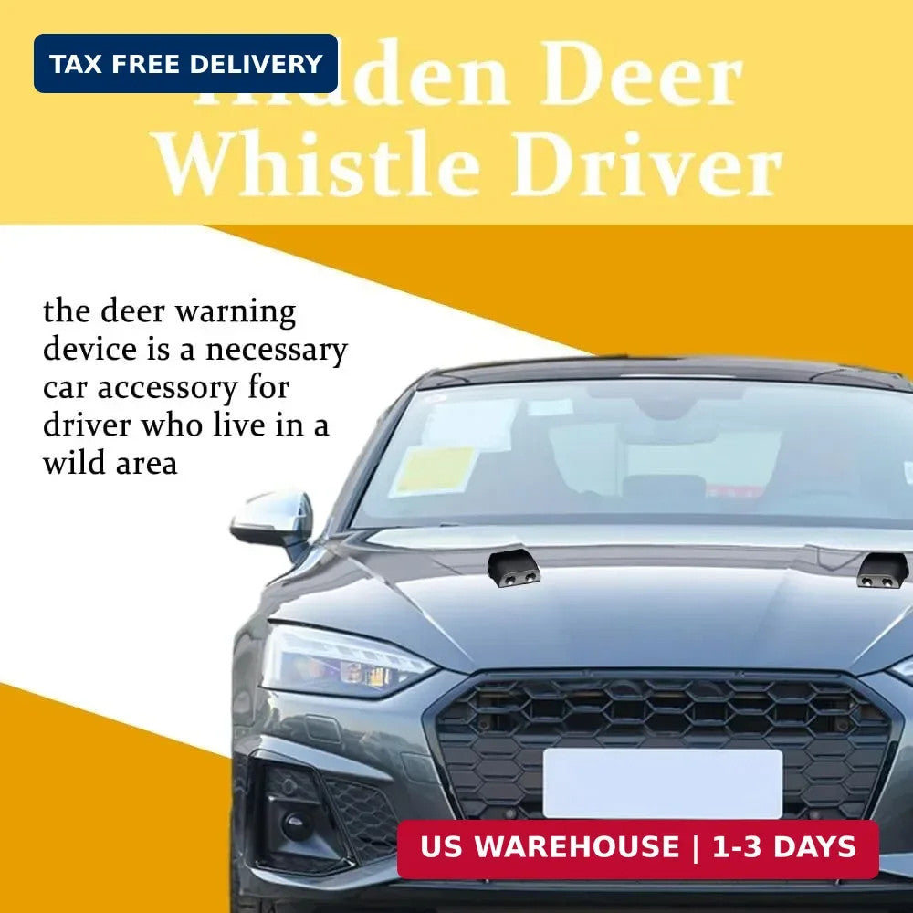 2PCS Ultrasonic Deer Warning Whistles for Vehicle Safety - Animal Alert Devices