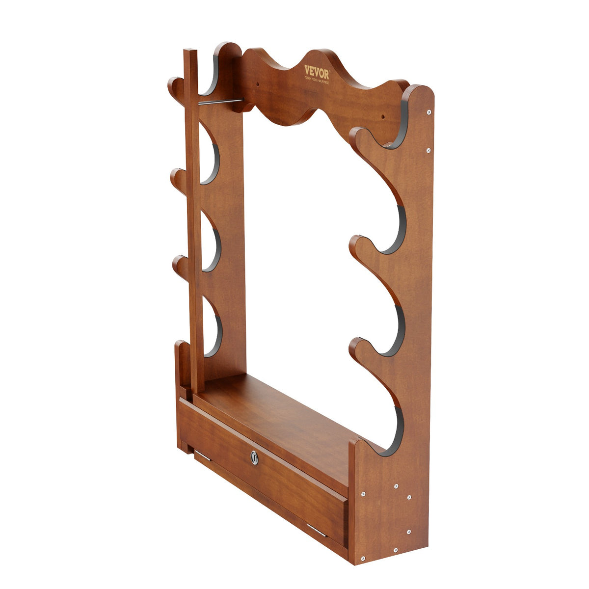 Wood Gun Rack Wall Mount for 4 Rifles - Durable Firearm Display and Storage