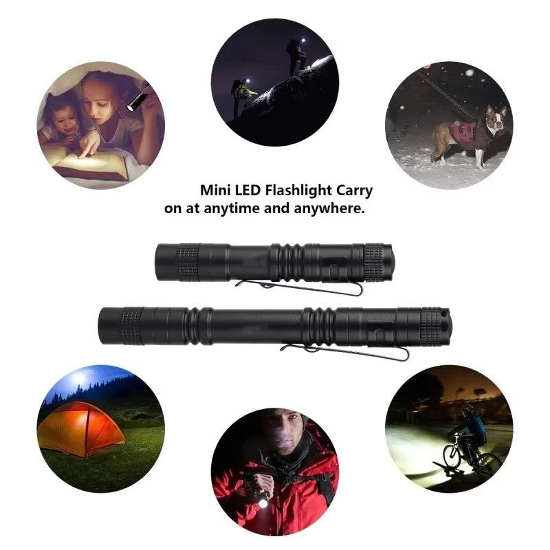 Mini LED Flashlight Pen Light Portable Waterproof Tactical Torch
