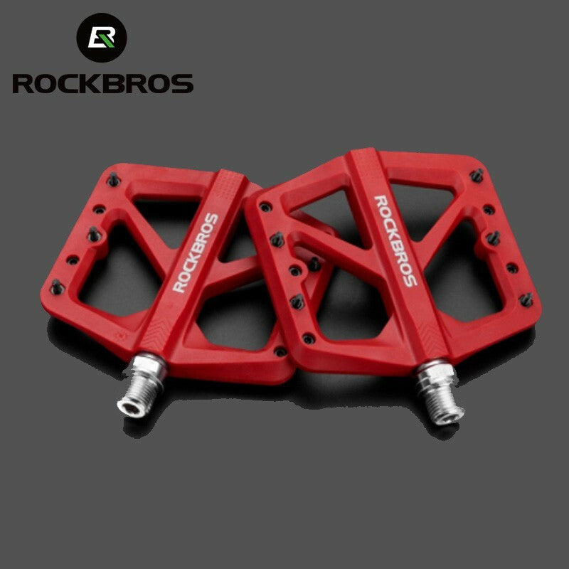 Lightweight Nylon Bicycle Pedals with DU Bearings - 9/16 Inch Widened Platform