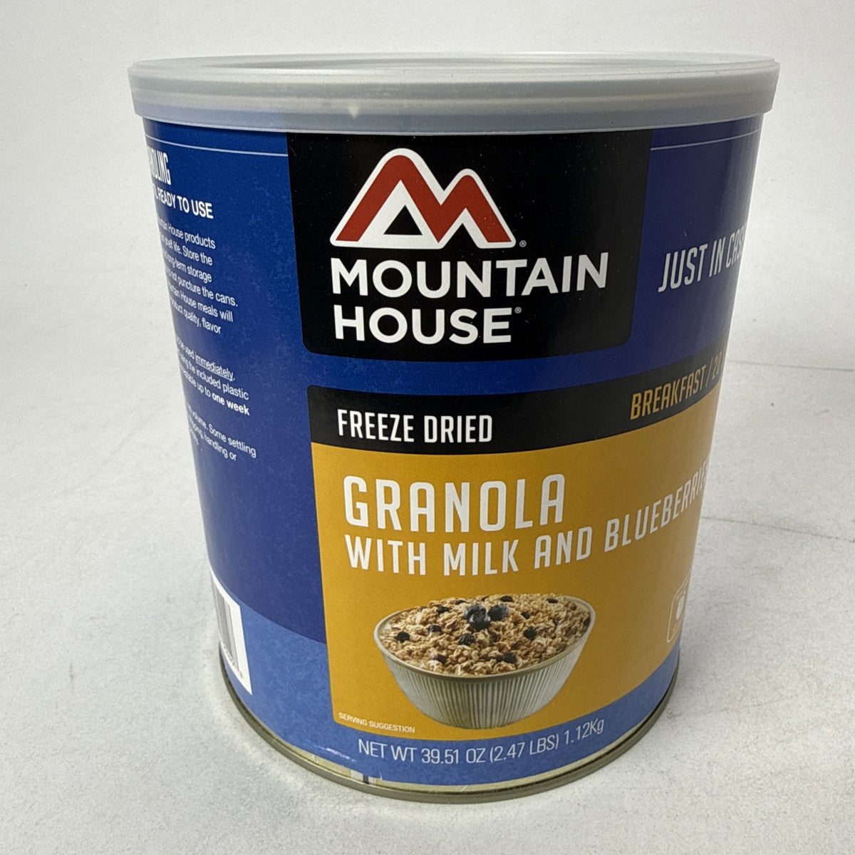 Mountain House Granola with Milk & Blueberries #10 Can - Long Shelf Life, 20 Servings