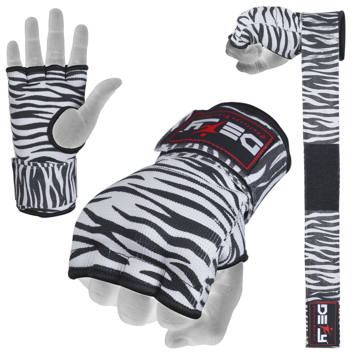 Gel Padded Ladies Inner Gloves for MMA Boxing & Muay Thai with Hand Wraps